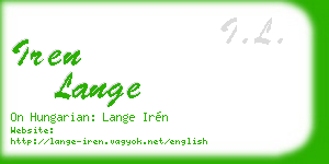 iren lange business card
